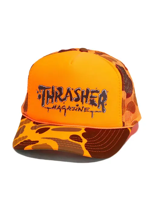 Thrasher Wet Paint Trucker - Orange Camo