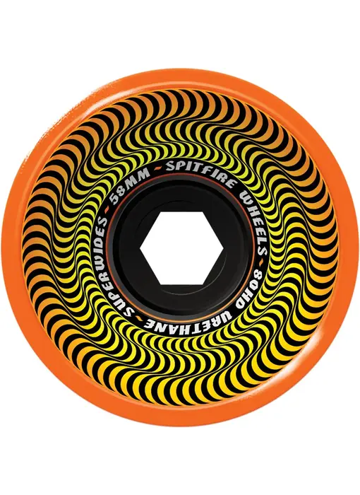 Spitfire 80HD  Orange Superwides Wheels - 58mm