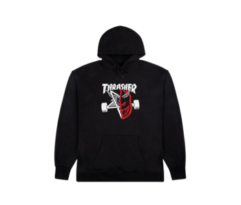 Thrasher x Spitfire Thrash & Burn Black Hoodie