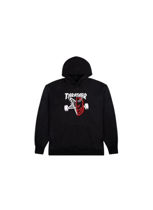 Thrasher x Spitfire Thrash & Burn Black Hoodie