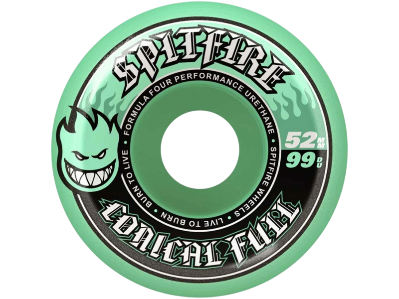 Spitfire Spitfire F4 99D Conical Full Teal Wheels - 52mm