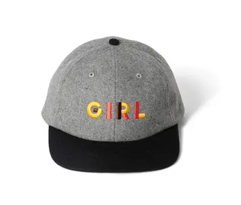 Girl Jeron Wool 6 Panel Hat - Grey/Blk