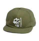 Krooked Krooked Skulls Snapback Hat  - Olive
