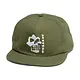 Krooked Skulls Snapback Hat  - Olive