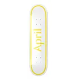 April April Twin OG Logo Yellow White Deck - 8.0