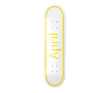 April Twin OG Logo Yellow White Deck - 8.0