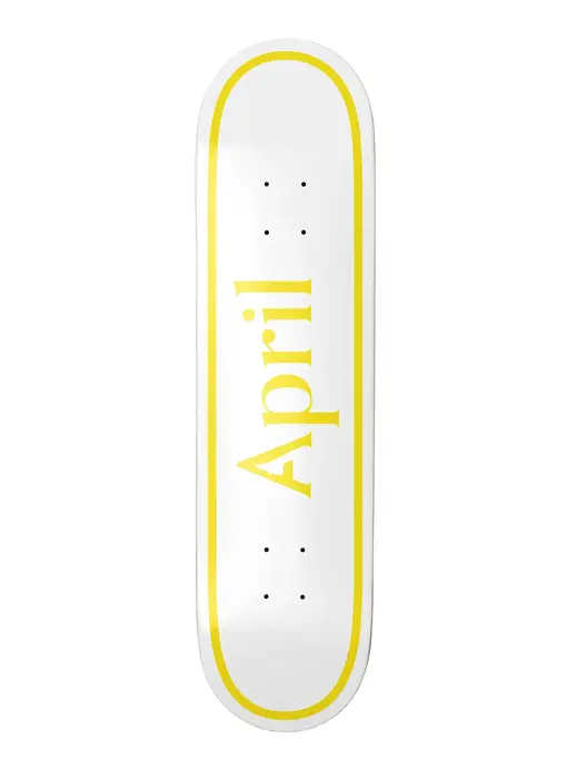 April Twin OG Logo Yellow White Deck - 8.0