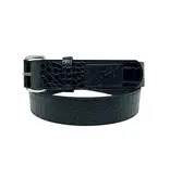 Loosey Loosey Croc Skin Belt - Black