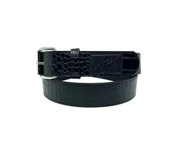 Loosey Croc Skin Belt - Black
