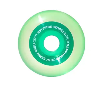 Spitfire 90D Sapphire Clear/Green Wheels - 53mm