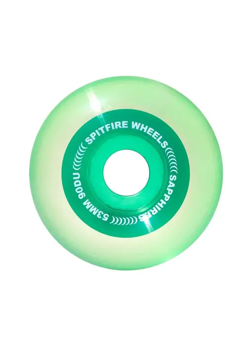 Spitfire 90D Sapphire Clear/Green Wheels - 53mm