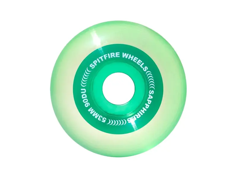 Spitfire Spitfire 90D Sapphire Clear/Green Wheels - 53mm