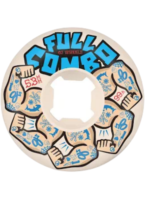 OJ Team Elite White Full Combo Wheels - 53mm