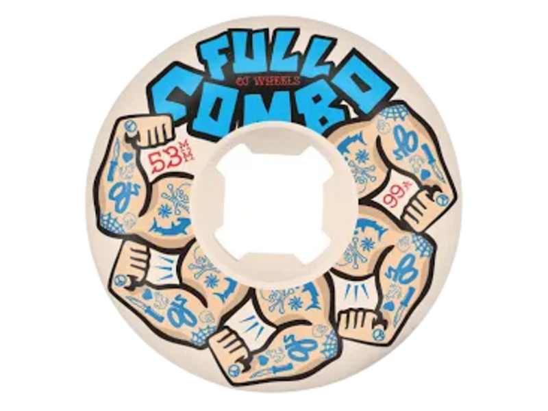 OJ Wheels OJ Team Elite White Full Combo 99a Wheels - 59mm