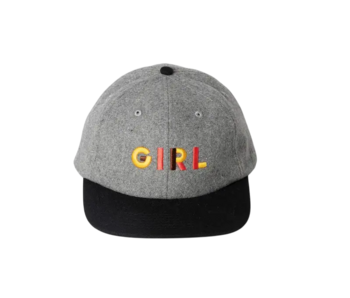 Girl Jeron Wool 6 Panel Hat - Grey/Blk