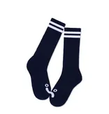 Polar Polar Happy Sad Long Socks Navy/White