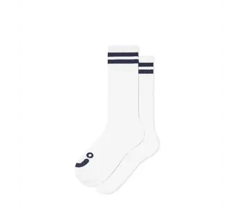 Polar Happy Sad Long Socks White/Navy