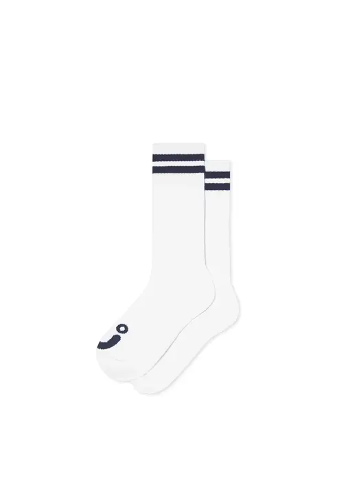 Polar Happy Sad Long Socks White/Navy