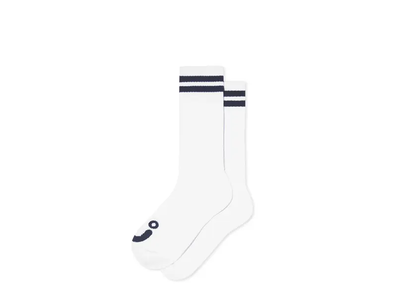 Polar Polar Happy Sad Long Socks White/Navy