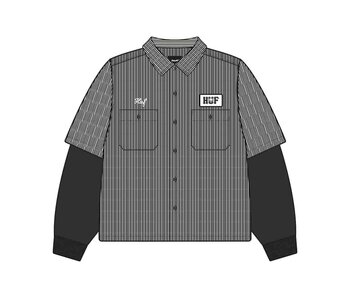 Huf x Spitfire Union Work Black/White Shirt