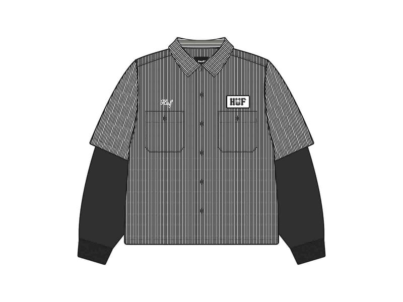 huf Huf x Spitfire Union Work Black/White Shirt