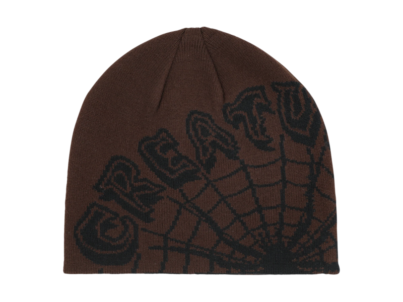 Creature Creature Web Skull Cap - Brown