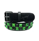 Loosey Loosey Emerald Stud Finder Belt - Green/Black