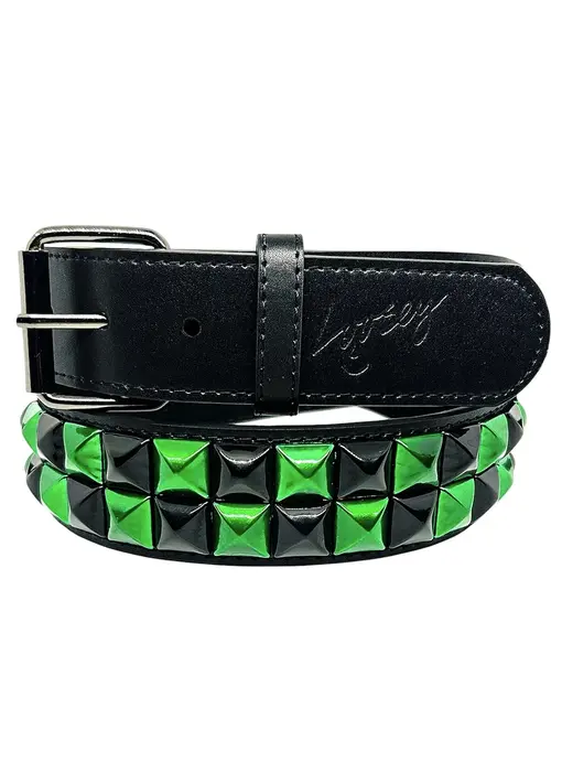 Loosey Emerald Stud Finder Belt - Green/Black