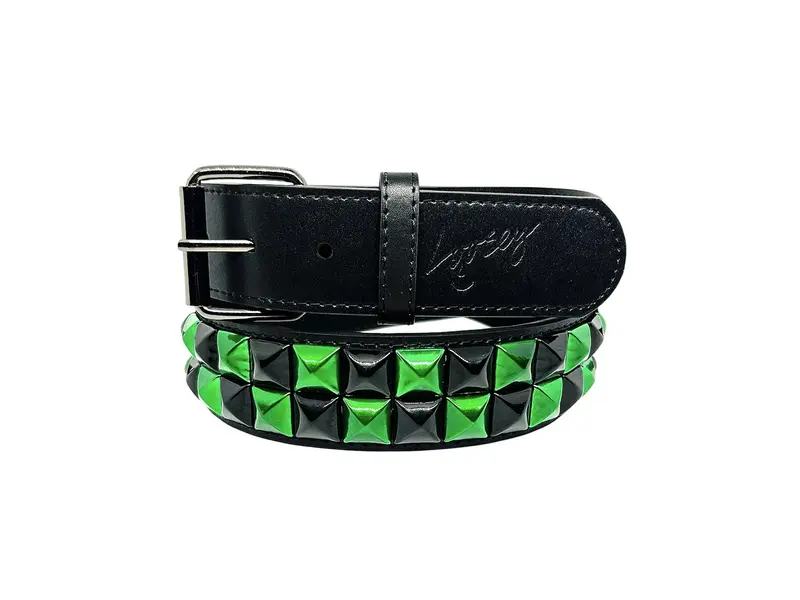 Loosey Loosey Emerald Stud Finder Belt - Green/Black