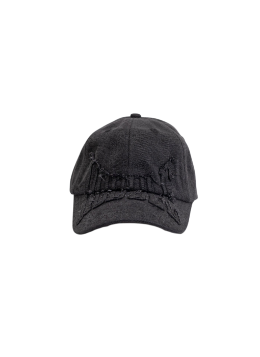 Hoddle Denim Aplique Hat - Black