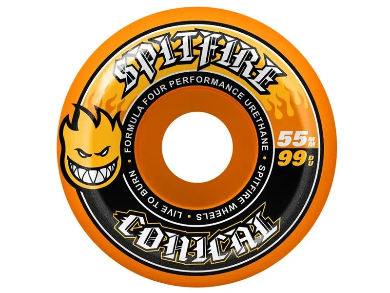 Spitfire Spitfire F4 99D Conical Orange Wheels - 55mm