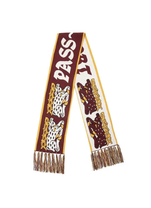 Passport Antler Scarf - Maroon/Gold