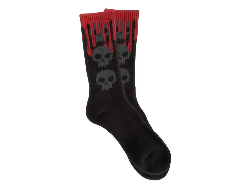 Zero Zero Skull Sock - Black/Black