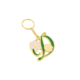Dime Oversized Floral Keychain - Gold