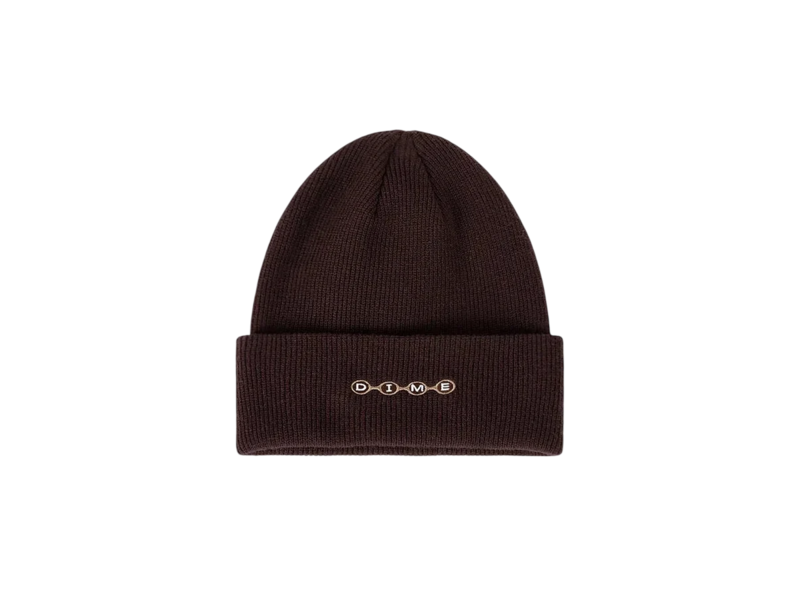 Dime MTL Dime Space Fold Beanie - Dark Brown