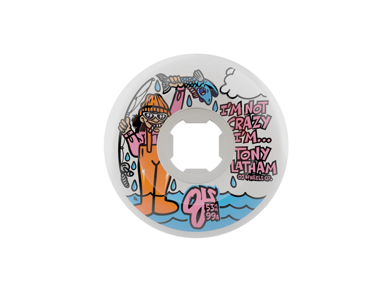 OJ Wheels OJ Tony Latham Elite White Full Combo Wheels - 53mm