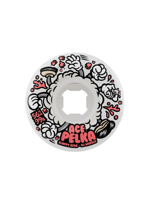 OJ Pelka Slappy Redz Elite White Chubbies Wheels - 56mm