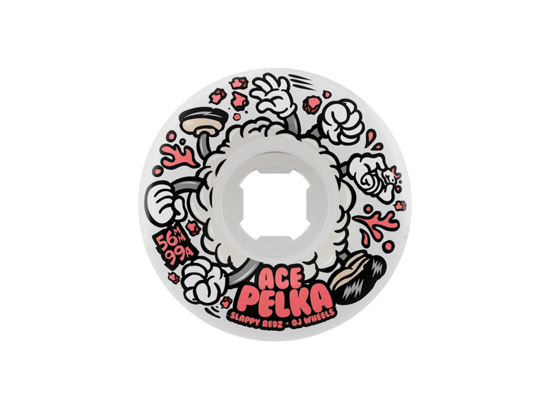 OJ Wheels OJ Pelka Slappy Redz Elite White Chubbies Wheels - 56mm
