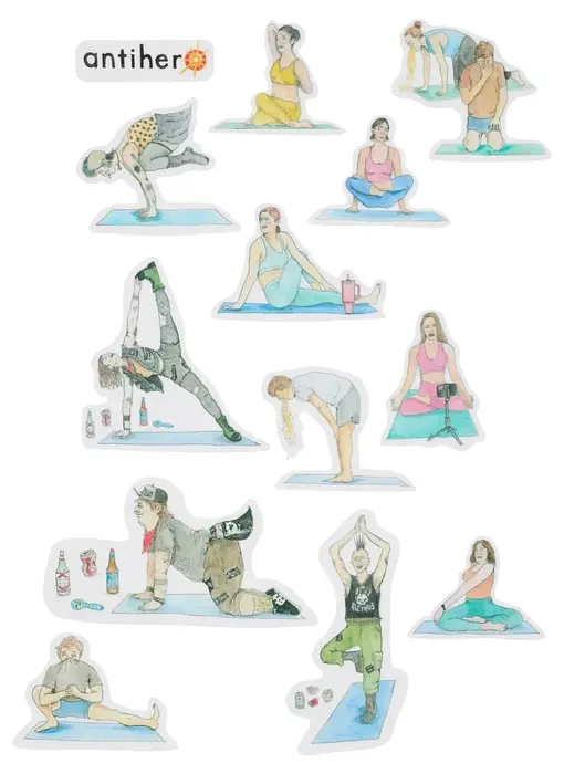 Anti Hero Farted N Yoga Class Sticker Pack