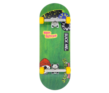 Slushcult "Grom" Series Fingerboard Complete - Sticker Slap Green