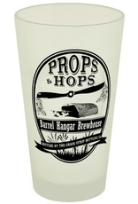 Props and Hops Frosted Pint Glass