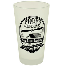 Props and Hops Frosted Pint Glass