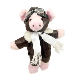 WHEN PIGS FLY, 8" PILOT PIG, PLUSH TOY