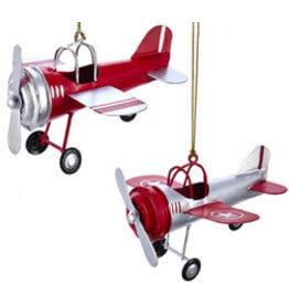 Tin Airplane Ornament