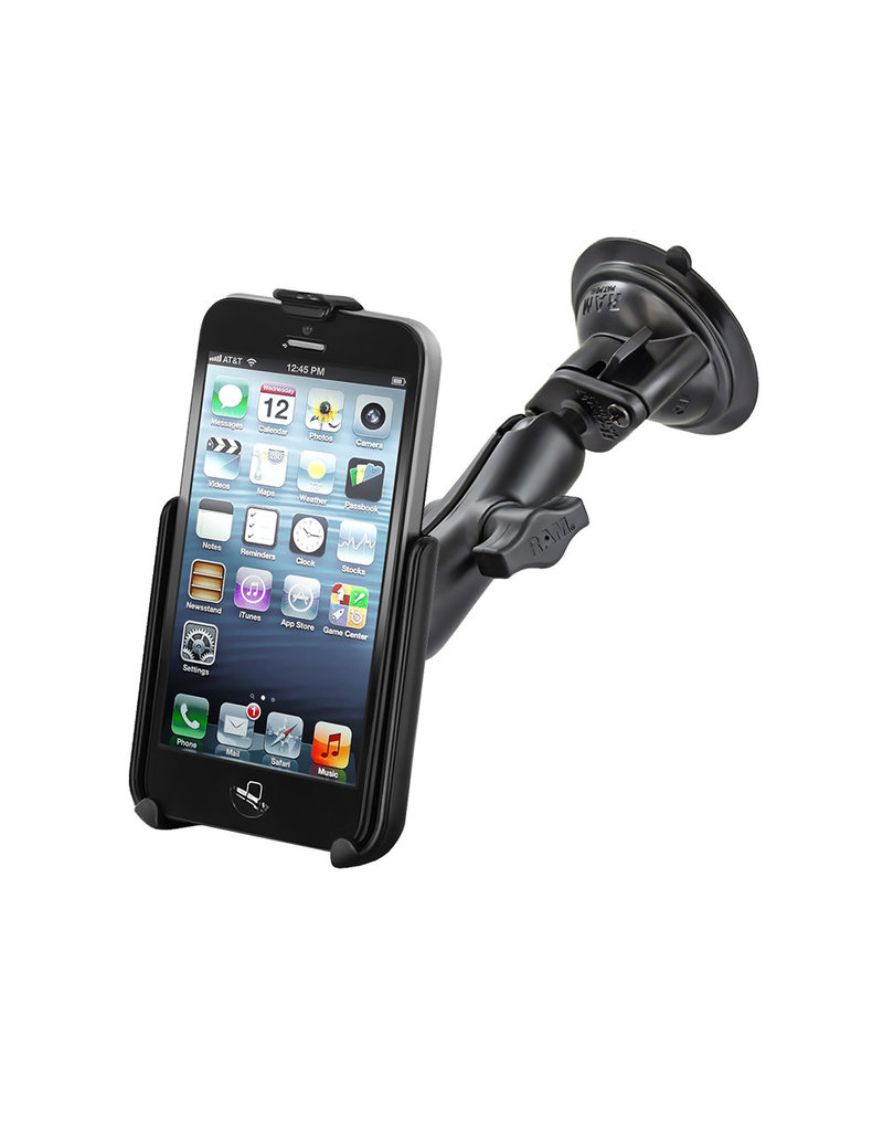 RAM SINGLE LOCK SUCTION CUP WITH EZ ROLLER MOUNT SPECIFIC TO iPhone 5c