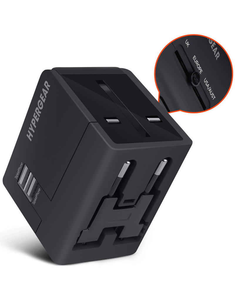 HYPERCELL ALL-IN-ONE WORLD TRAVEL ADAPTER