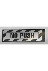 No Push Placard Sticker (2 per pack)