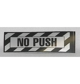 No Push Placard Sticker (2 per pack)