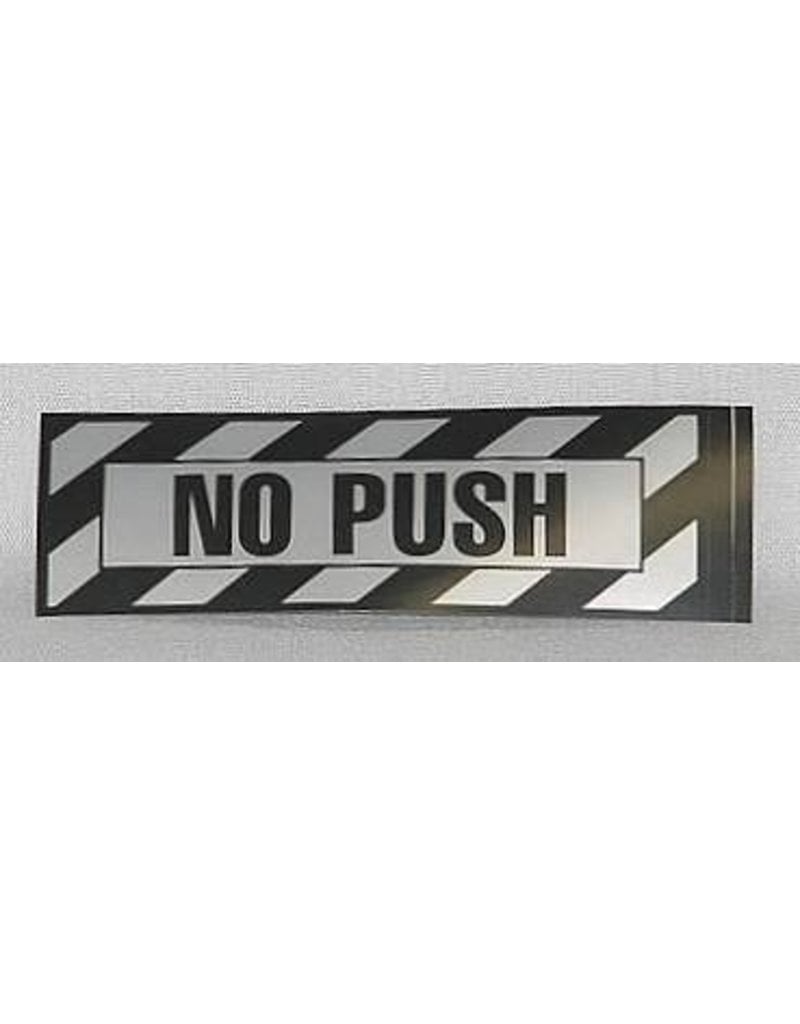 No Push Placard Sticker (2 per pack)