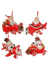 Santa / Snowman Plane Ornament